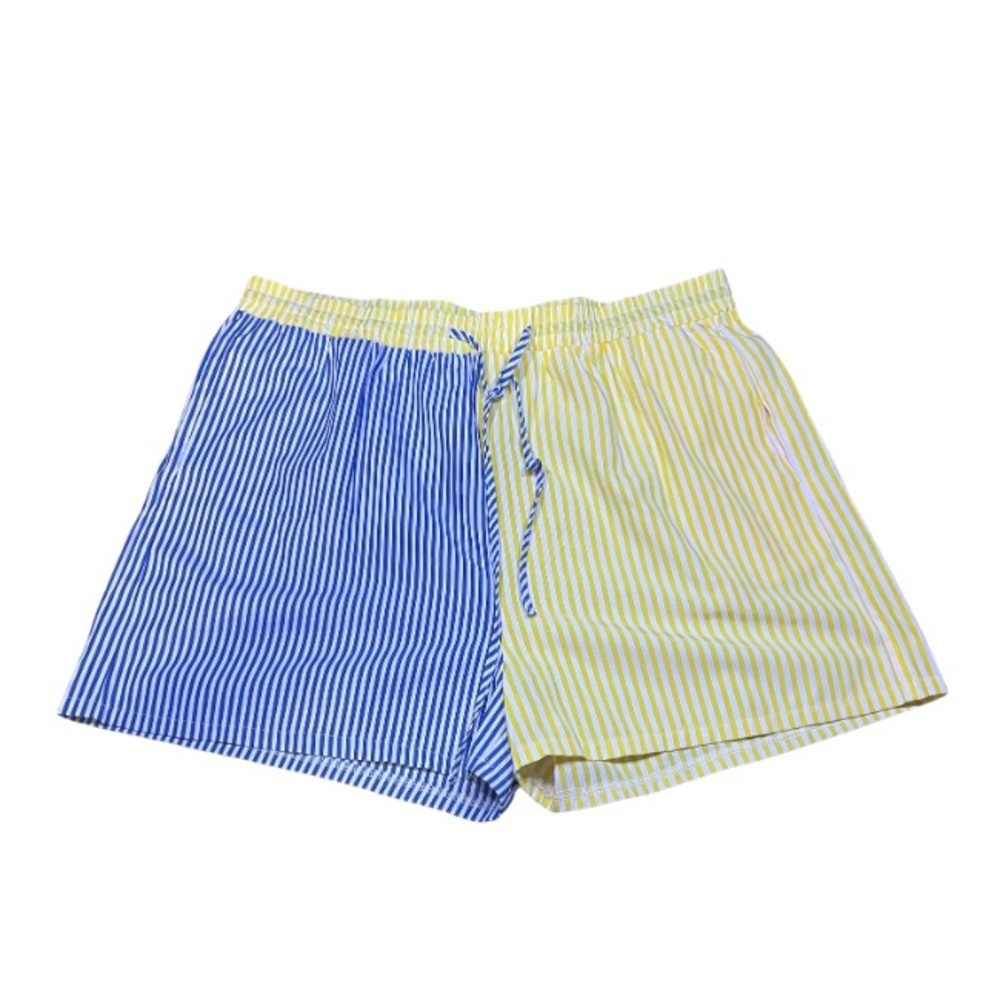 Daisy Blue and Yellow Striped Shorts